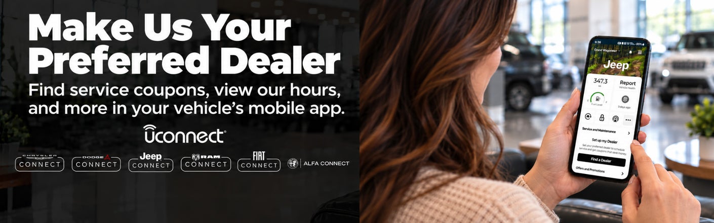 uconnect® make us your preferred dealer | Crown Chrysler Dodge Jeep Ram in Washington PA