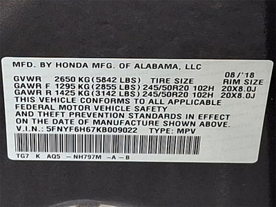 2019 Honda Pilot Touring 7 Passenger