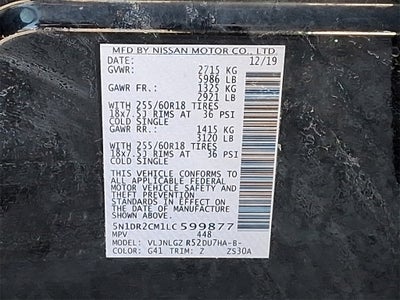 2020 Nissan Pathfinder SL Rock Creek