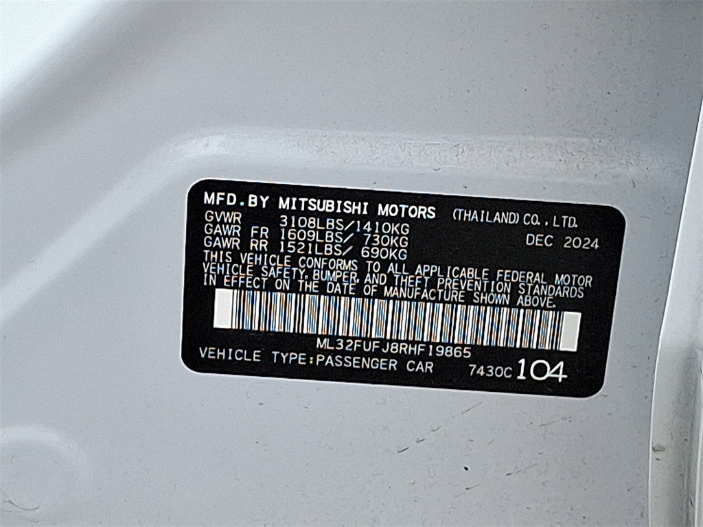 2024 Mitsubishi Mirage G4 ES